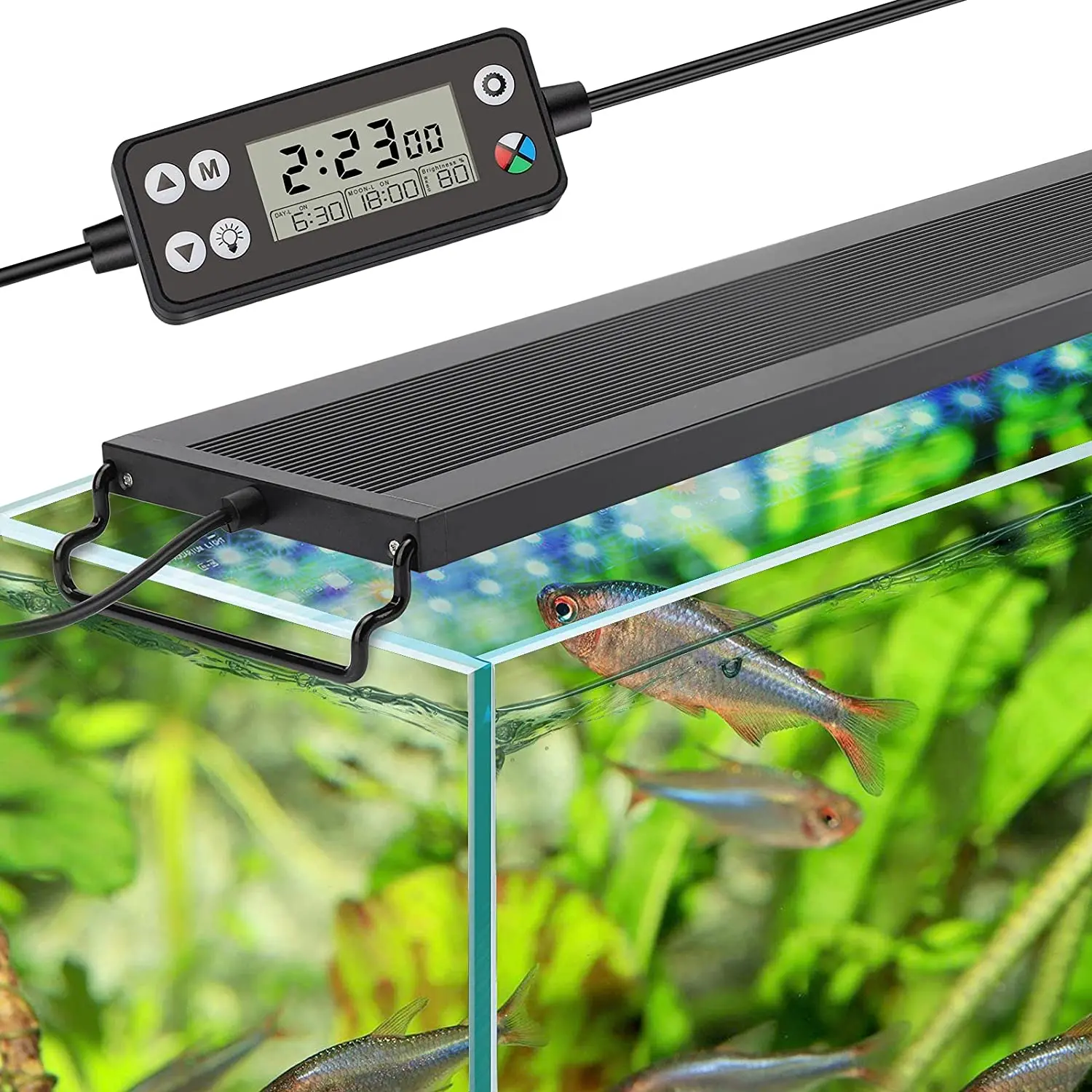 

24/7 Aluminum Alloy Aquarium Led Light for 60cm-120cm and Extendable Full Spectrum Plants lamp Fish Tank Lightings Accessory