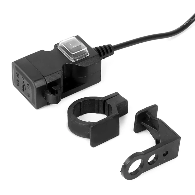 

Double USB Motorcycle-Handlebar Charger-Adapter Waterproof Power Supply Socket