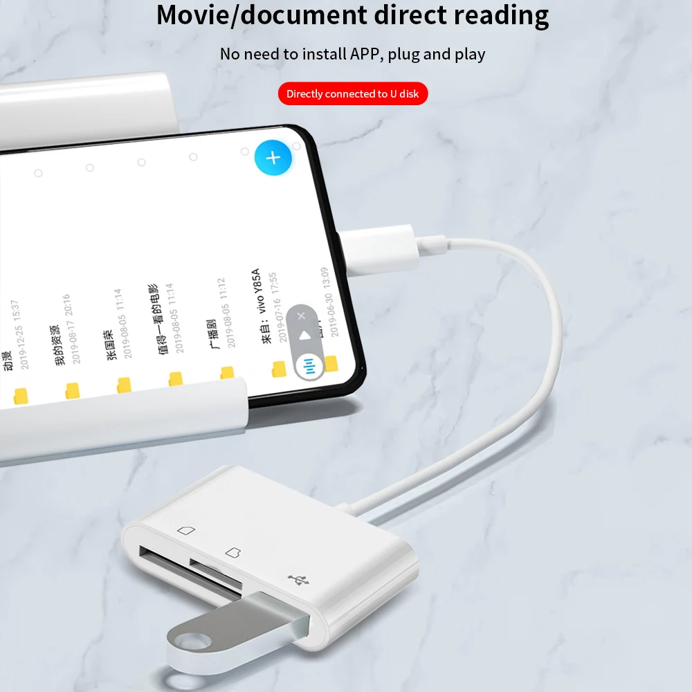 Адаптер TISHRIC Type C USB TF Устройство чтения карт SD 3 в 1 карты памяти USB-C для ноутбука