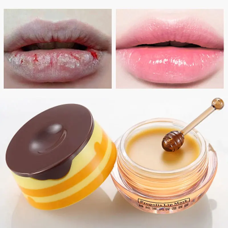 

Lip Mask Hydrating Lip Balm Propolis Serum Fade Fine Lines Prevent Chapping Anti-Wrinkle Anti-Aging Nourish Brighten Skin Care