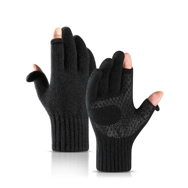 

Knitted Touchscreen Gloves Driving Fashion Men Women Autumn Winter Windproof Thick Warm Fingerless Outdoor Fishing Cycling Glove