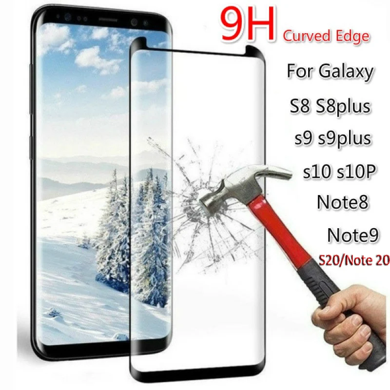 

Screen Protectors for Samsung Galaxy Note 20 Note10 Note9 S20 S10 plus S8 S9 S7 Edge 9H Curved Edge Explosionproof Protector