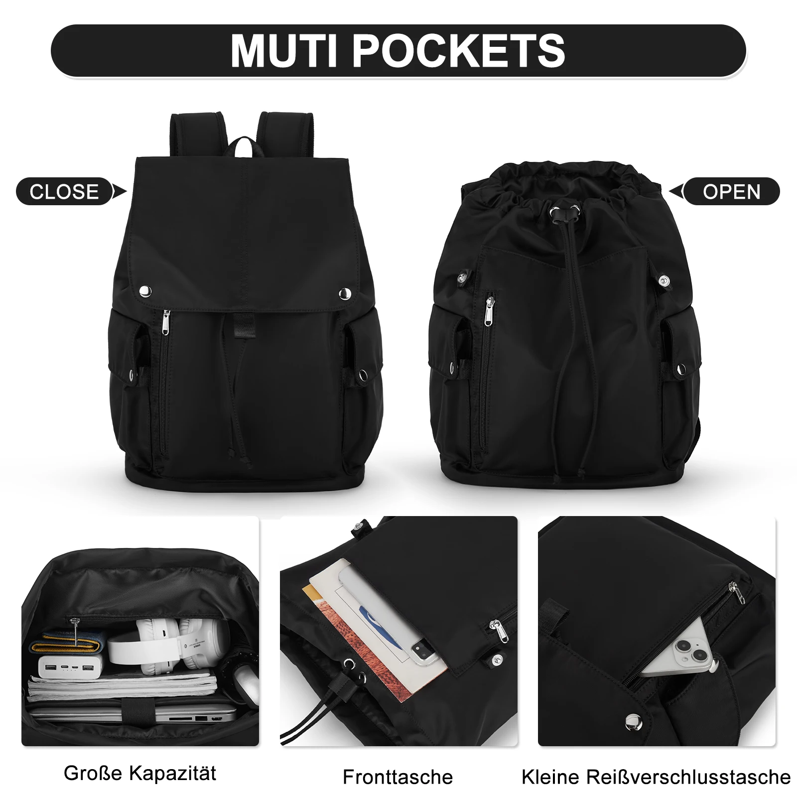 Классический Нейлоновый Водонепроницаемый Рюкзак Унисекс Для Мужчин И Женщин