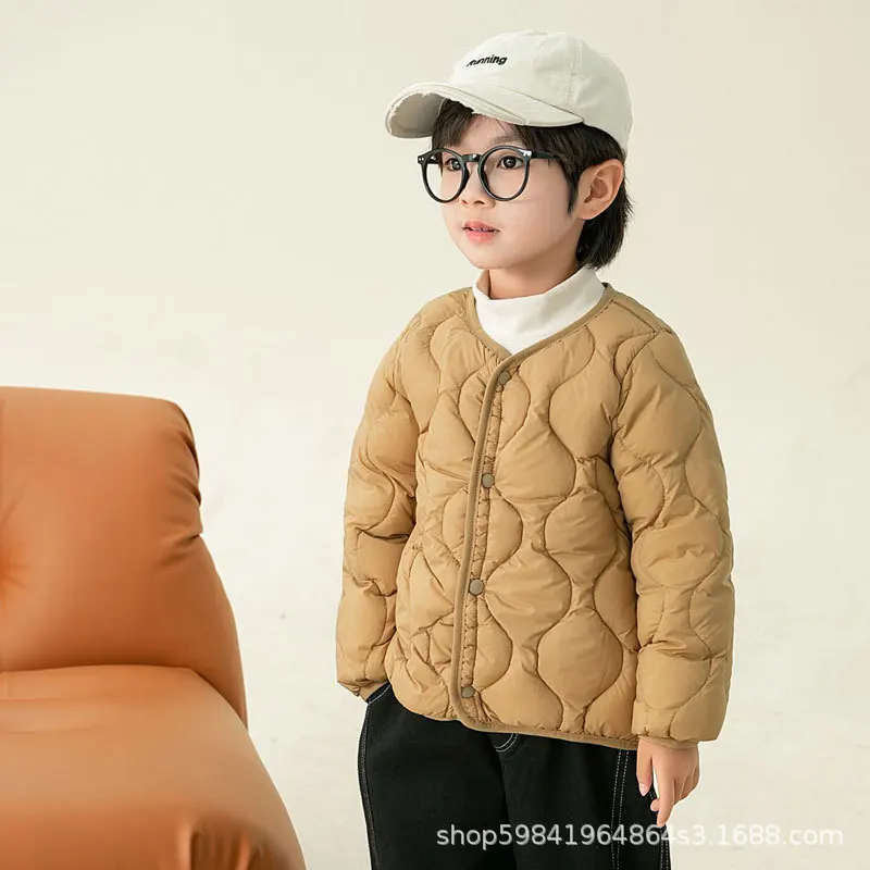 Детская одежда двустороннее легкое пальто детская зимняя Тепловая Подкладка