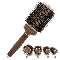 wholesale 4 style round hair comb hairdressing curling hair brushes comb ceramic iron barrel comb salon hair styling tools