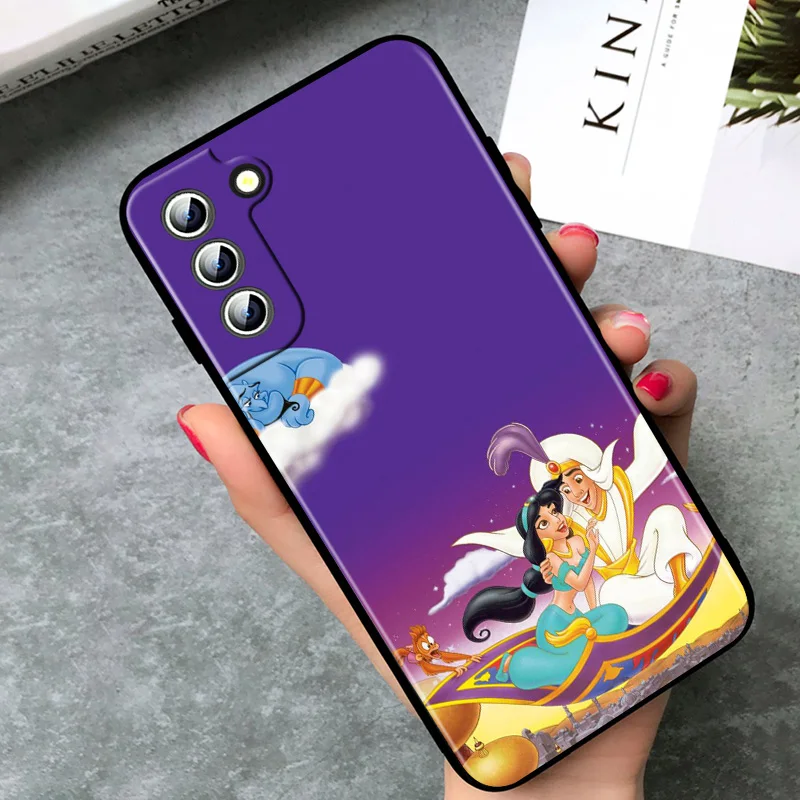 Aladdin и волшебная лампа для Samsung Galaxy S22 S21 S20 FE Ultra S10e S10 S9 S8 S7 S6 Edge Plus черный
