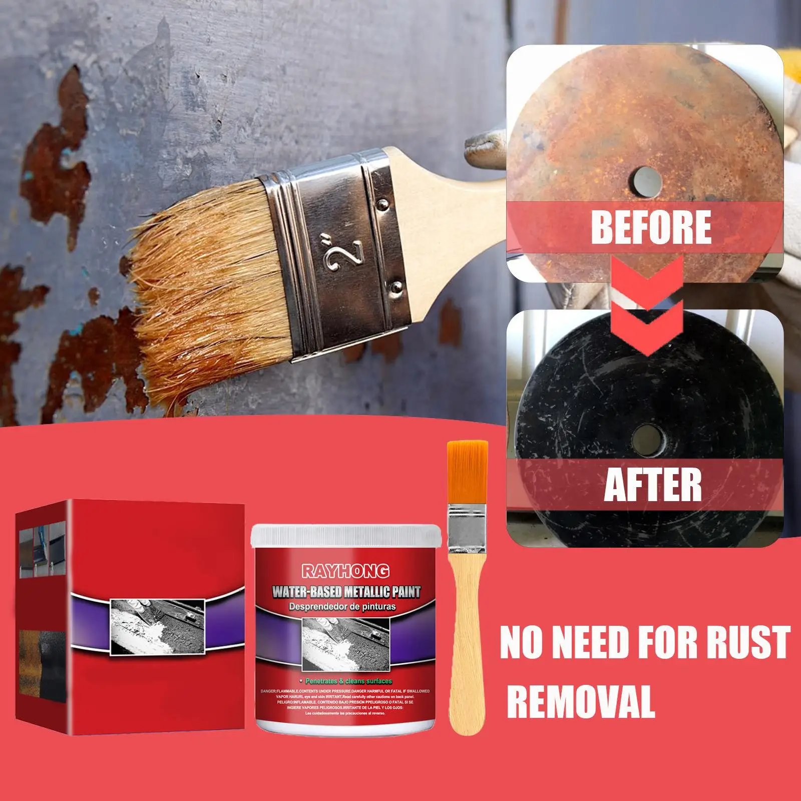 

Multi Functional Water based Metal Rust Remover for Car