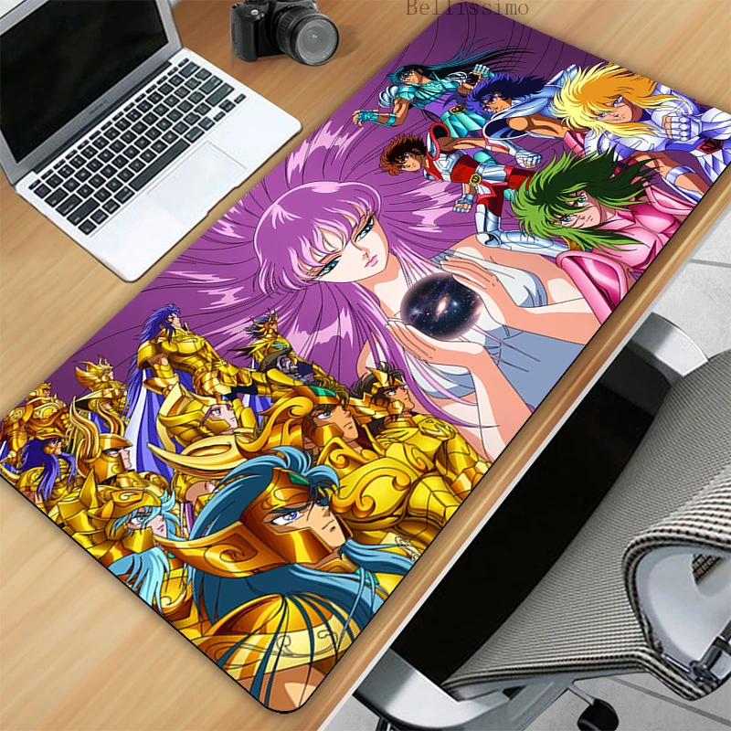 

Mouse Pads Saint Seiya Extended Pad Game Mats Office Accessories Deskmat Desk Mat Mousepad Gamer Gaming Mause Anime Pc Xxl Large