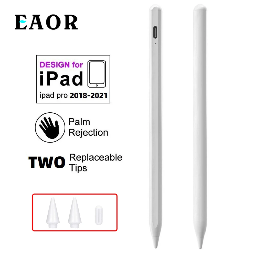 

EAOR for iPad 2018-2021 Tilt Pressure Sensitive Stylus Pen Anti-mistouch Tablet Pen Magnetic Capacitive Pen iPad Touch Pen