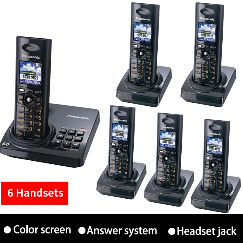 

Цифровой беспроводной телефон с цветным экраном, с внутренней связью, голосовой почтой и подсветкой