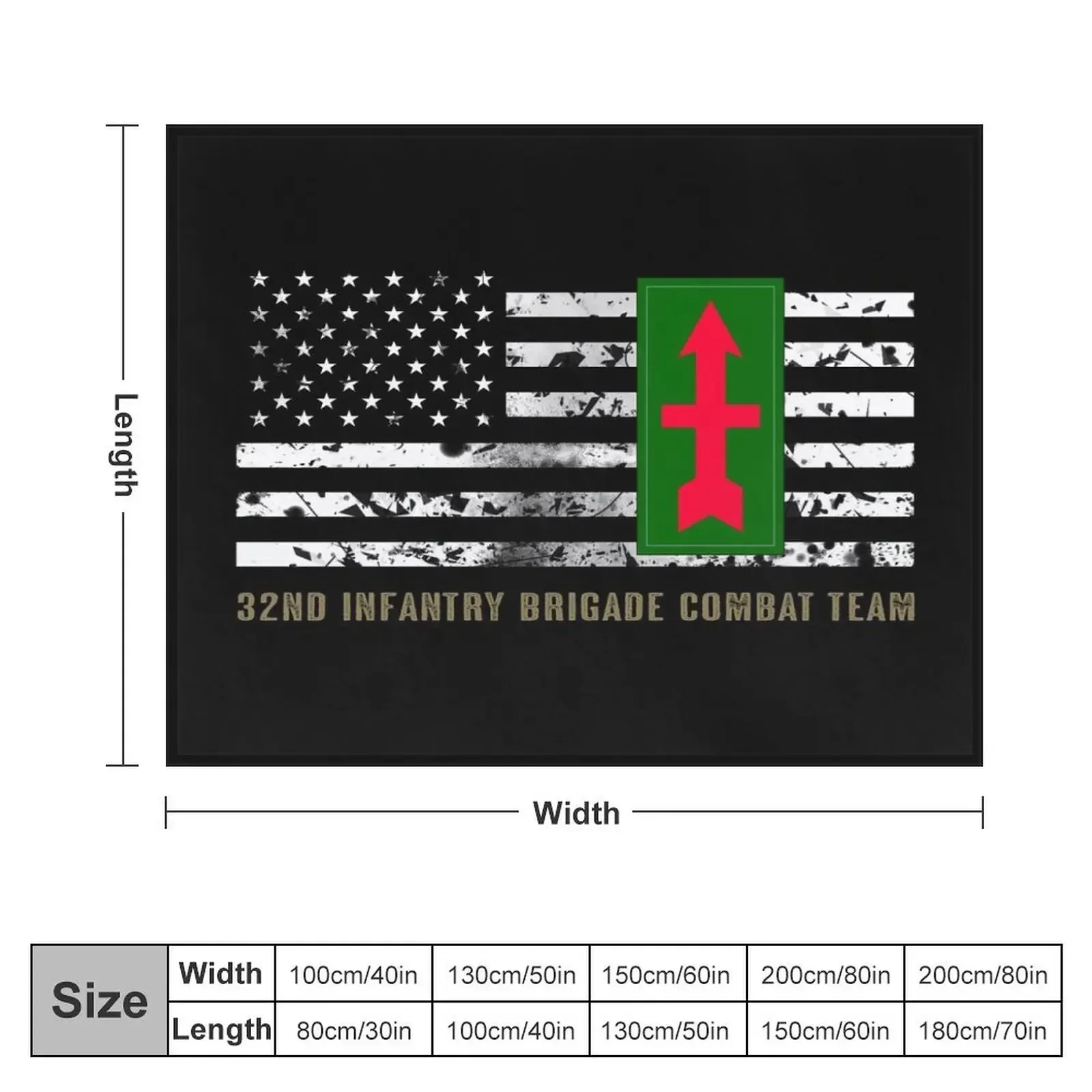Одеяло 32-я пехотная бригада боевая команда дизайнерские теплые зимние