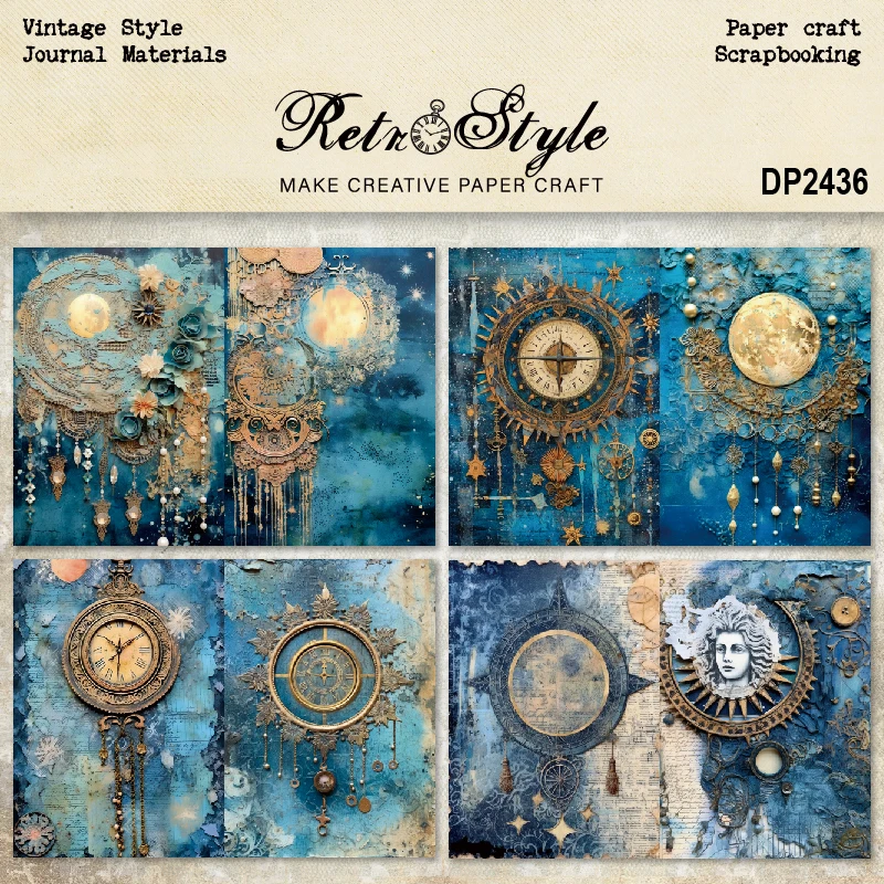 Panalisacraft 8 листов Размер A5 винтажный стиль скрапбукинг Узорчатая бумага необычная