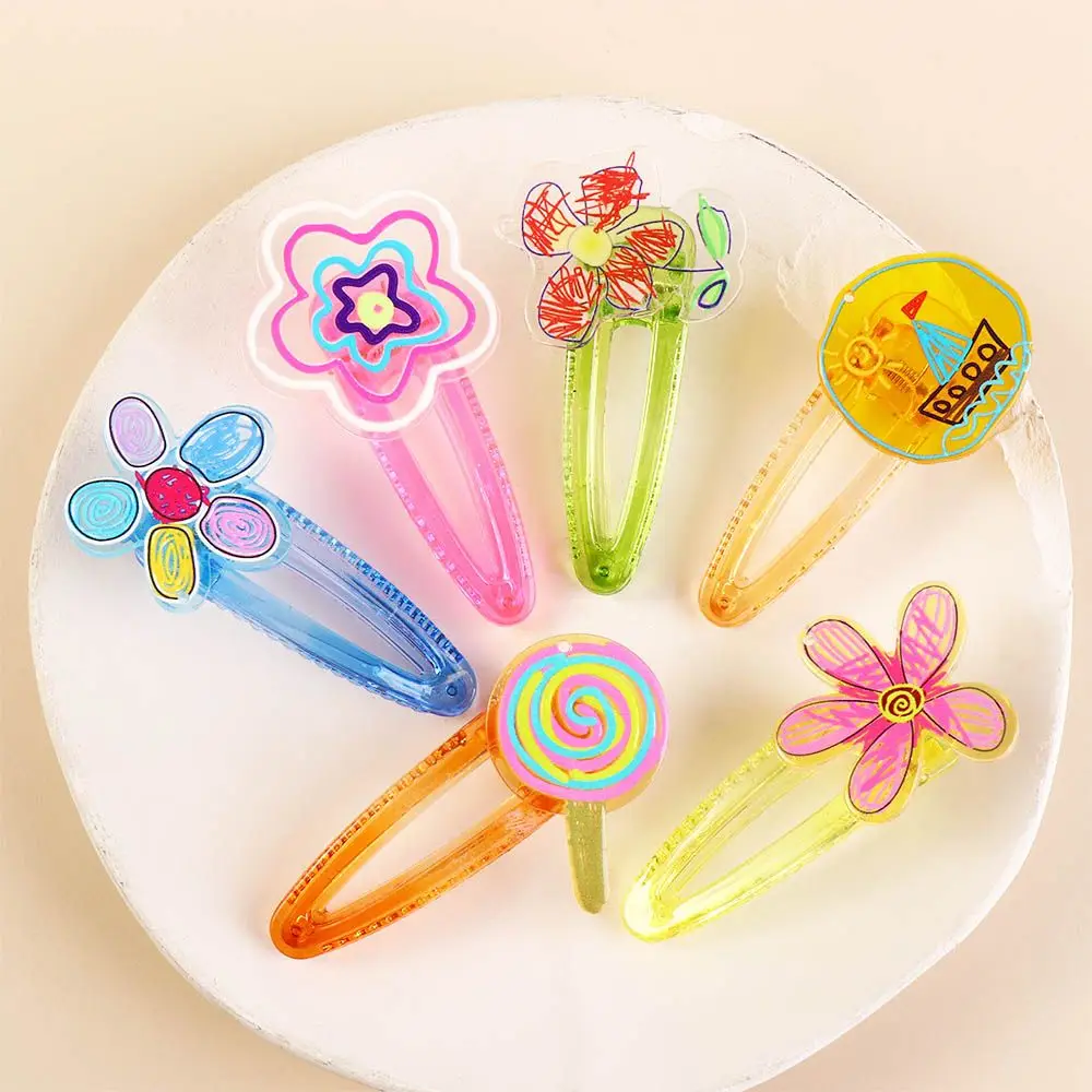 

Colorful Acrylic Creative Unique Hairpin Korean Small Fresh Candy Color Fashion Hair Clasp Spring Simple Kids Headdress Gifts