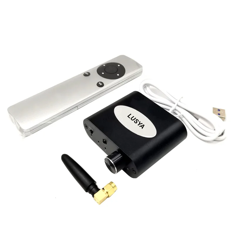 

Аудиоресивер LUSYA BL0B QCC5125 LDAC 5,1 Bluetooth JRC5532 OPAMP ES9038Q2M USB DAC коаксиальный волоконный вход с дистанционным управлением