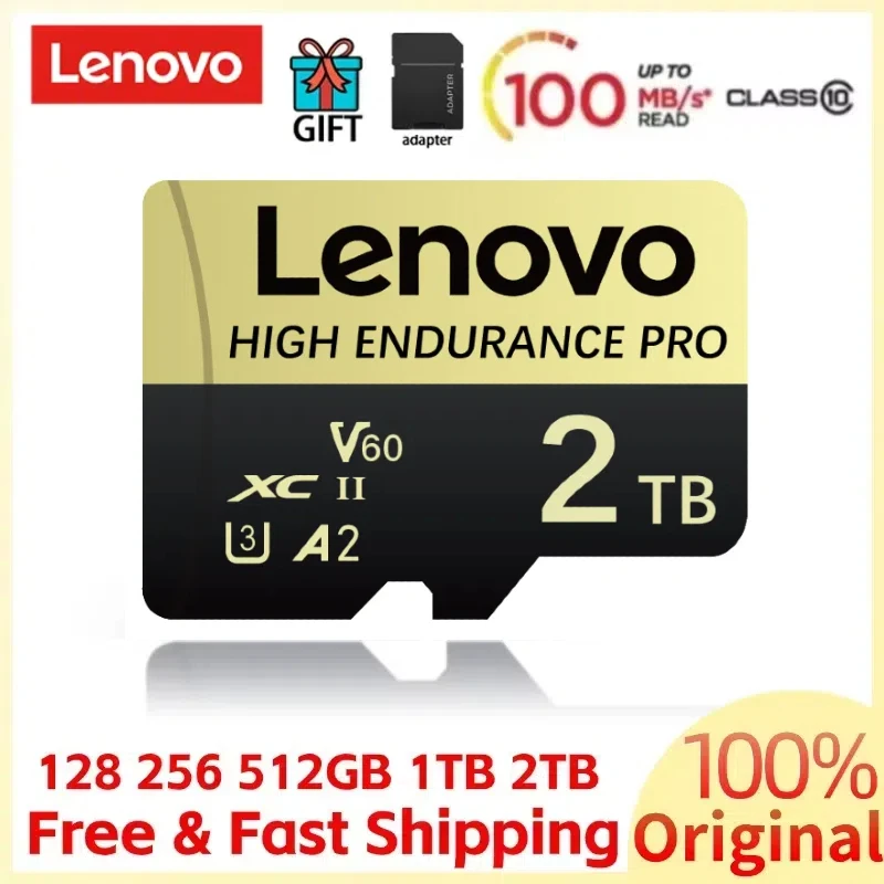 Lenovo 1TB 2TB U3 Micro TF SD-карта 256G TF/SD-карта класса 10 Высокоскоростная 128 ГБ Flash TF-карта 512G