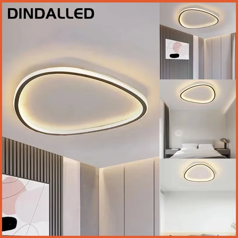 Фото Современный светодиодный потолочный светильник DINDALLED для гостиной, столовой, спальни, балкона, потолочная люстра, светильник для внутреннего освещения №1