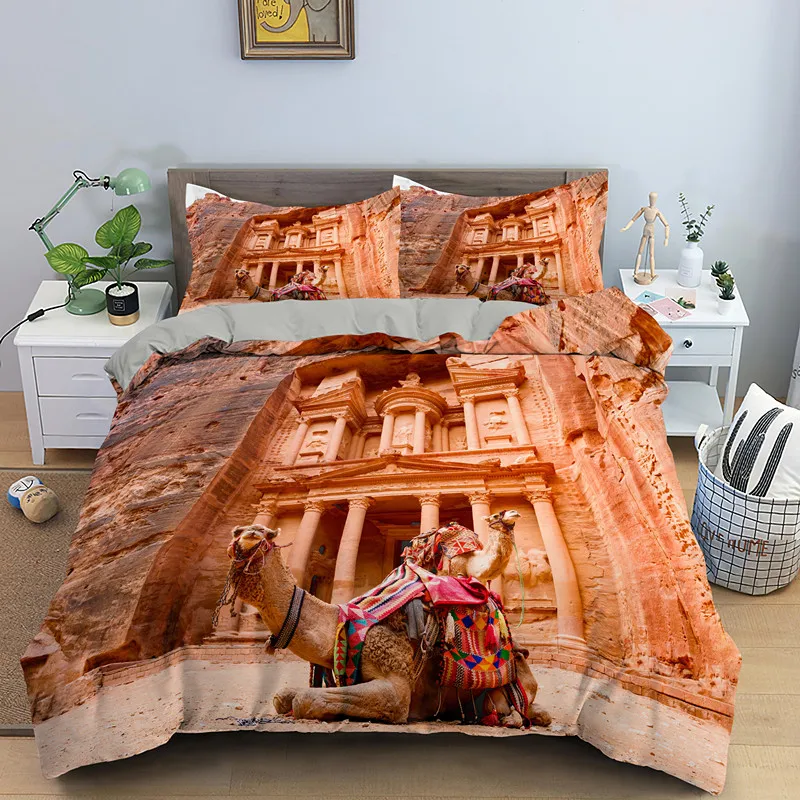 Комплект постельного белья с 3D рисунком пустыни верблюда пододеяльник 1/2 шт.