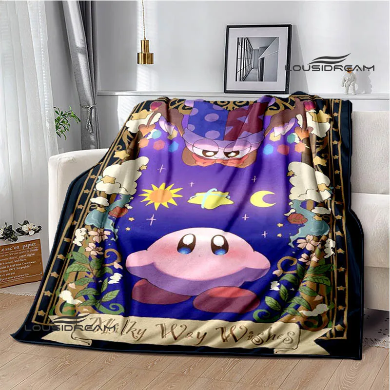Мультяшное одеяло K-kirby с принтом звезд фланелевые теплые одеяла мягкое и удобное