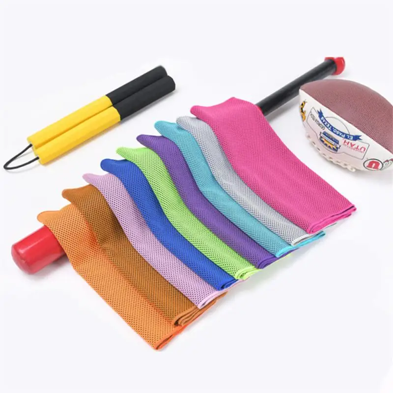 

Quick-drying Wipe Sweat Chill Towels Sweat Wiping Yoga Towel Running Jogging Gym Cold Towel Breathable Cooling Fitness Polyester