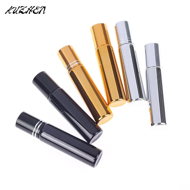 

10ml Empty Portable UV Glass Refillable Bottle With Roller