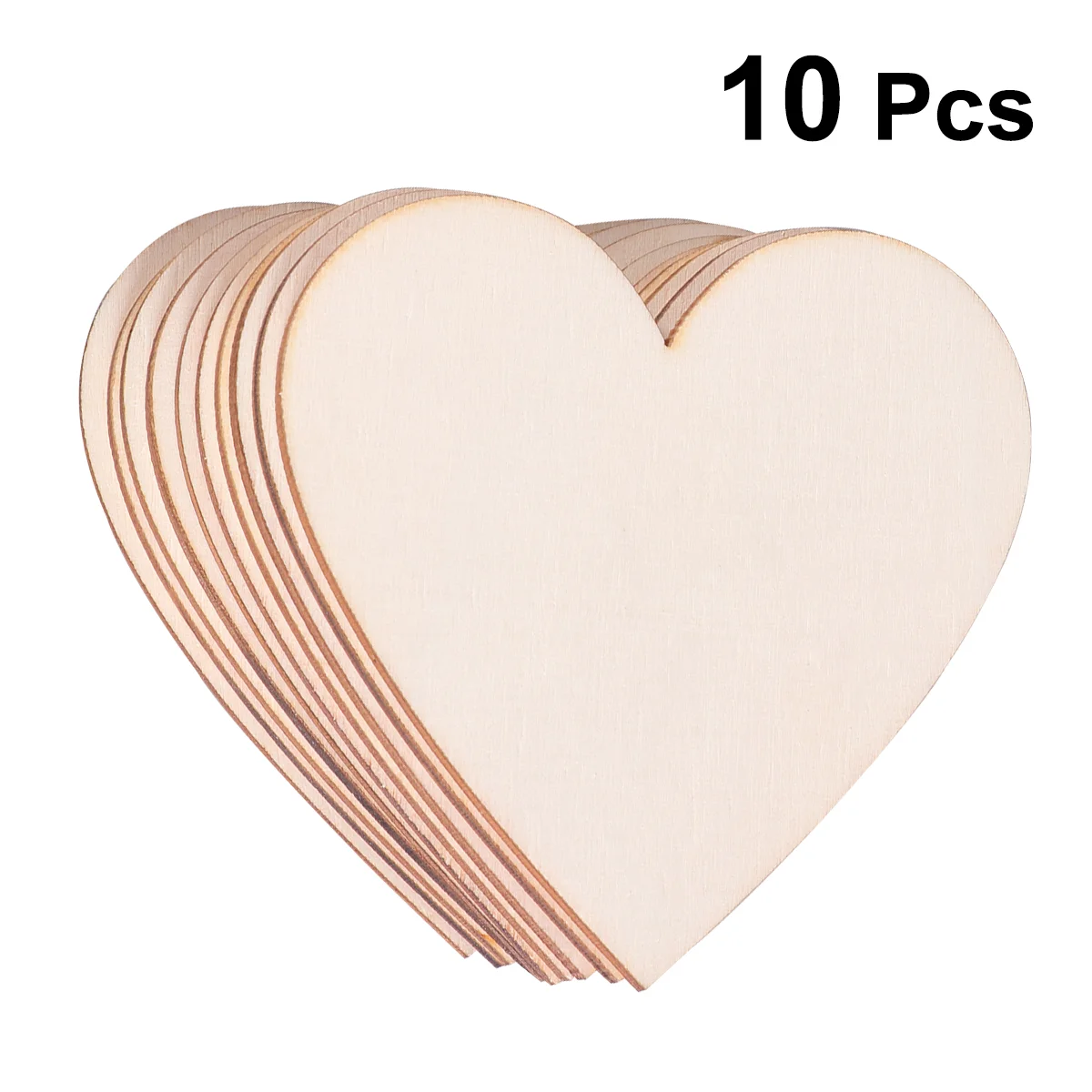 

10pcs 80mm DIY Doodle Educational Small Natural Wooden Slice Scrapbooking Embellishments DIY Craft Decor (Heart Pattern)