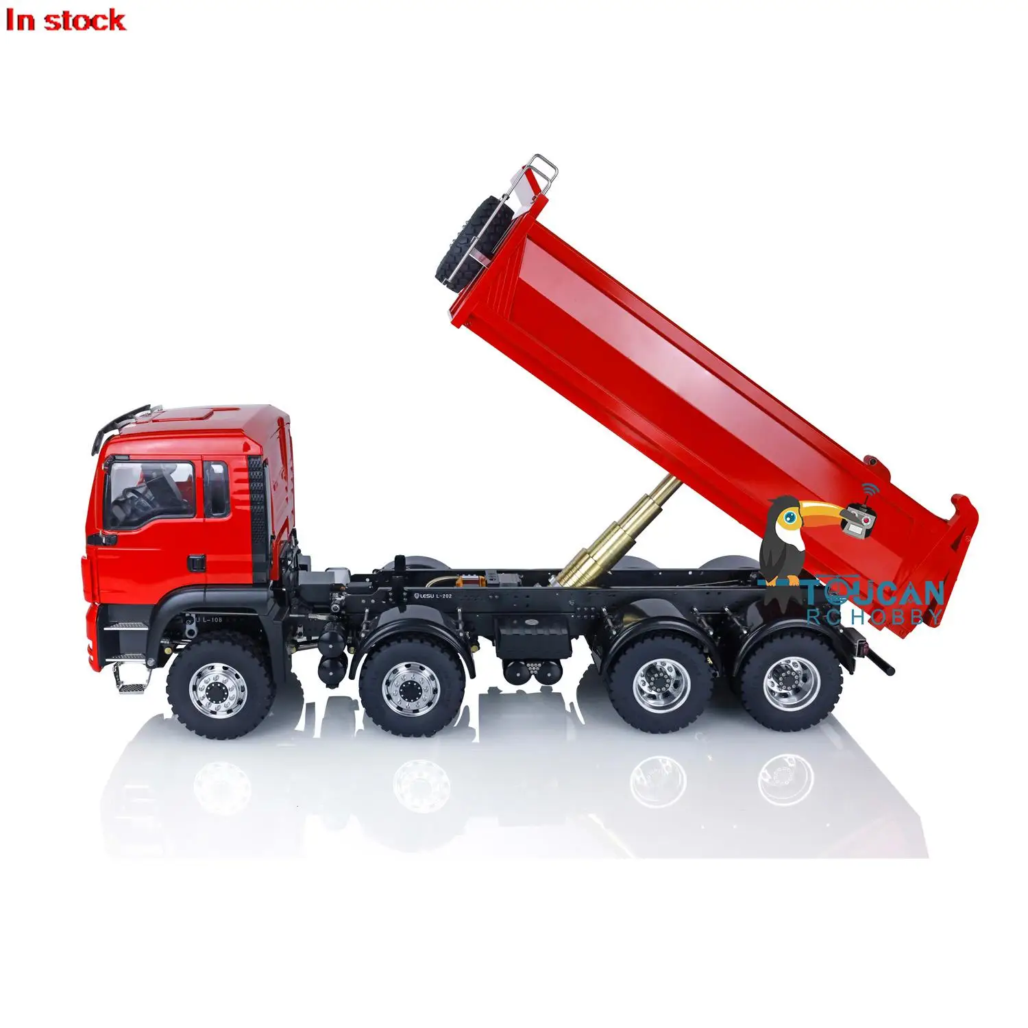 Игрушки LESU масштаб 1/14 MAN 8*8 гидравлическая подъемная модель RC самосвал для TGS ESC