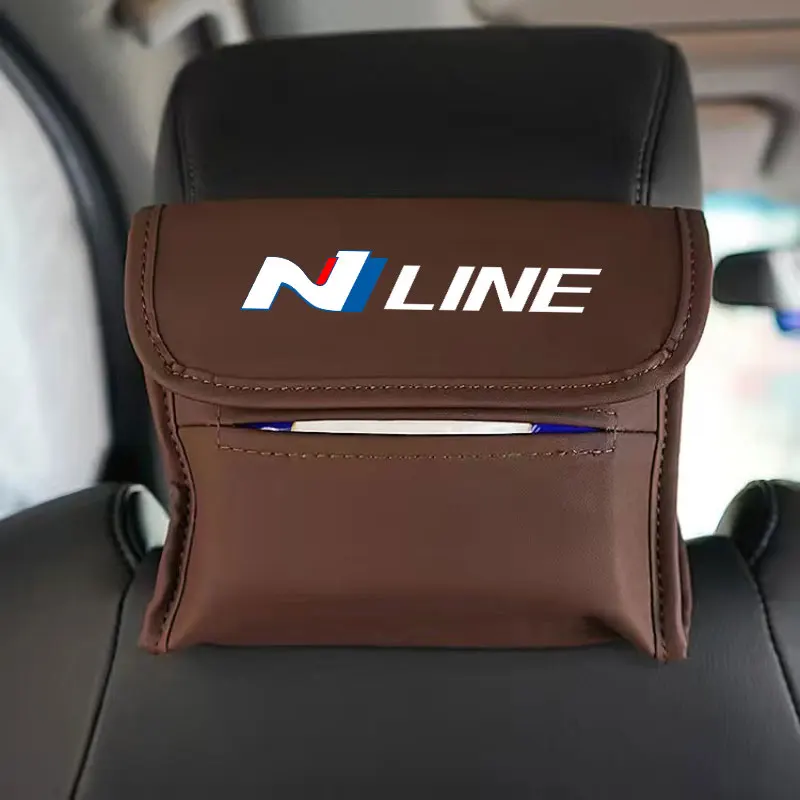 

Кожаный Автомобильный солнцезащитный козырек для хранения салфеток на заднем сиденье для Hyundai N LINE NLINE i30 Tucson Veloster SONATA ELANTRA I20