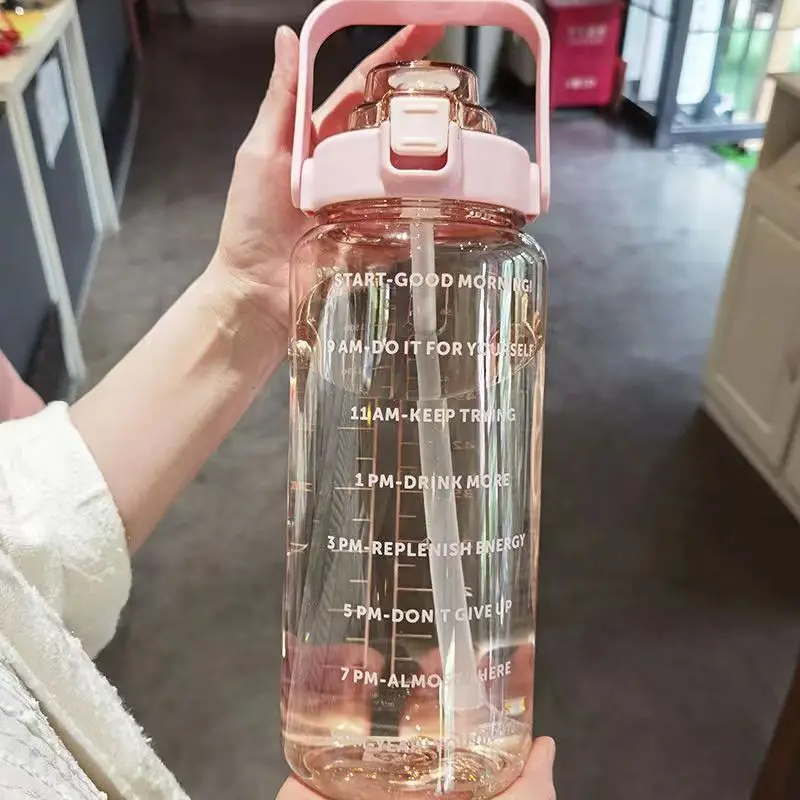 Соломенная бутылка для воды 2л пластиковая чашка большой емкости портативная