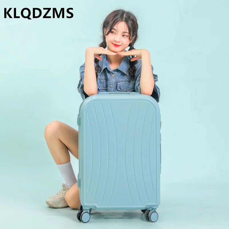 KLQDZMS New Universal Large-capacity Candy-colored 26-inch Trolley Suitcase Set Sturdy And Durable Hand Luggage Portable Handbag