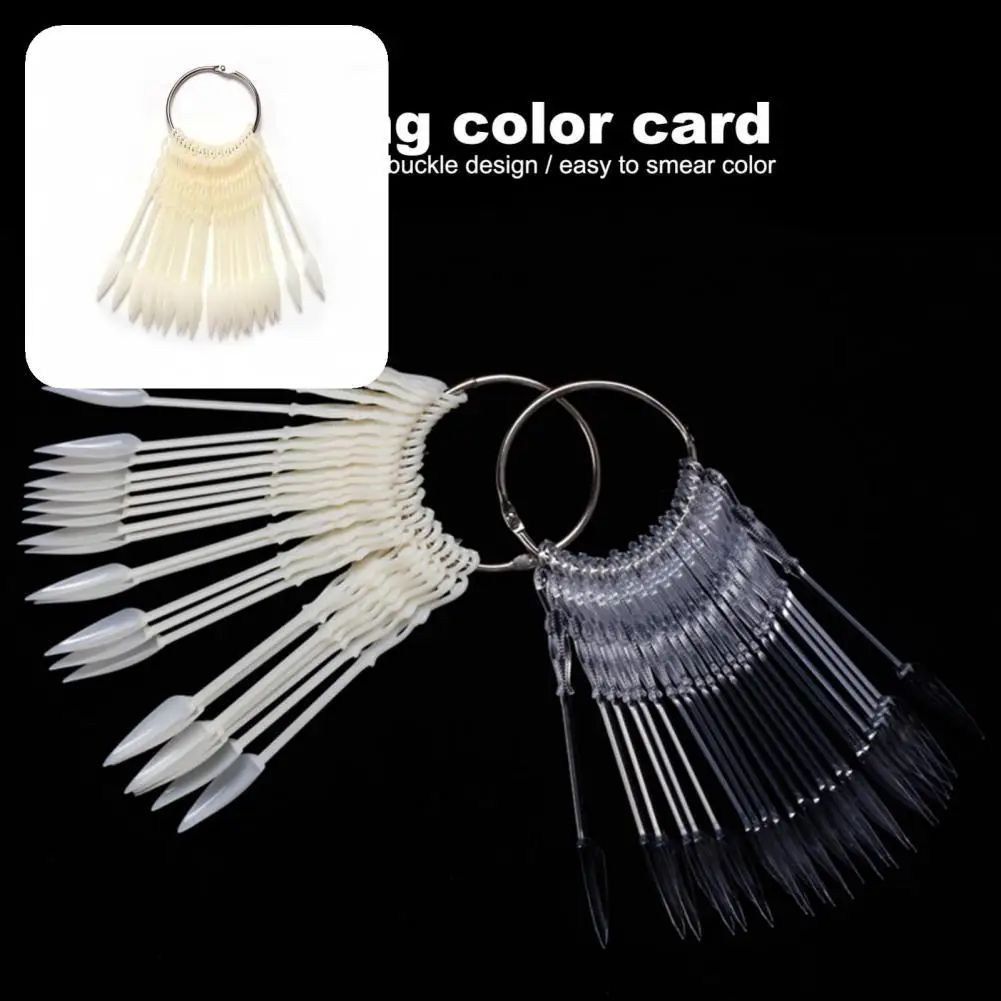 

PC 24Pcs/Set Versatile Pro Display Chart Tool Gel Decoration Stick Thin Nail Art Fan High Elasticity for Female