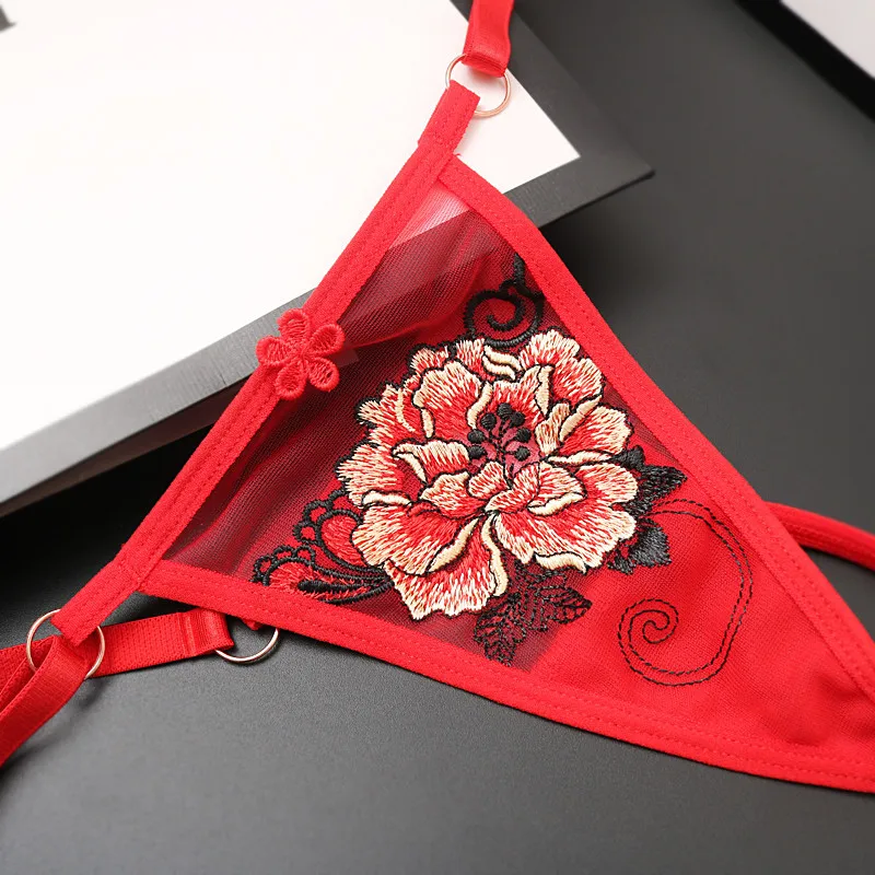 

Европейская и американская популярная, сексуальная, прозрачная Женская Вышивка с возможностью регулировки высококачественных Т-образных брюк