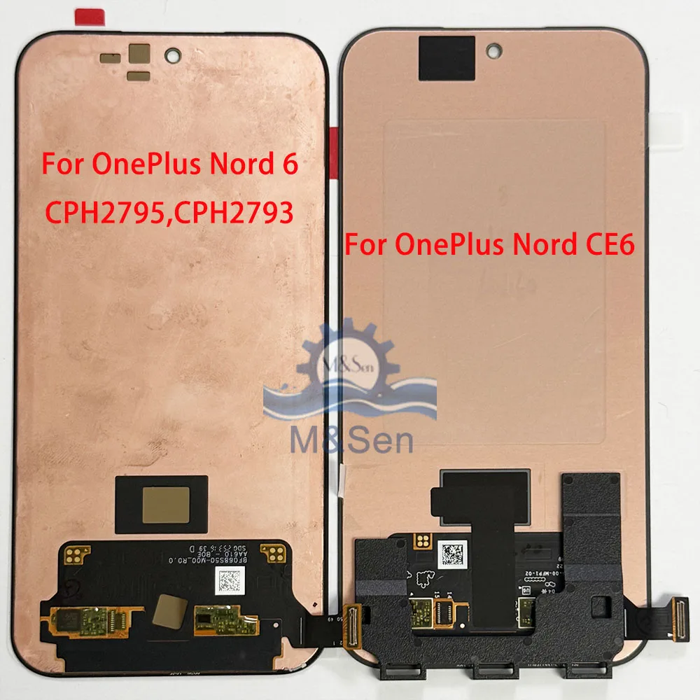 Фото 6,78-дюймовый AMOLED-дисплей оригинального качества для OnePlus Nord CE6 Nord CE 6, экран LCD для OnePlus Nord 6 CPH2795 CPH2793 2026 с рамкой. №3