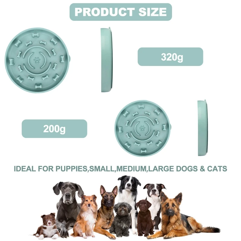 

2022 новая Пищевая силиконовая противоскользящая миска для собак, предотвращающая удушение, переедание щенков, подарок для владельца домашн...