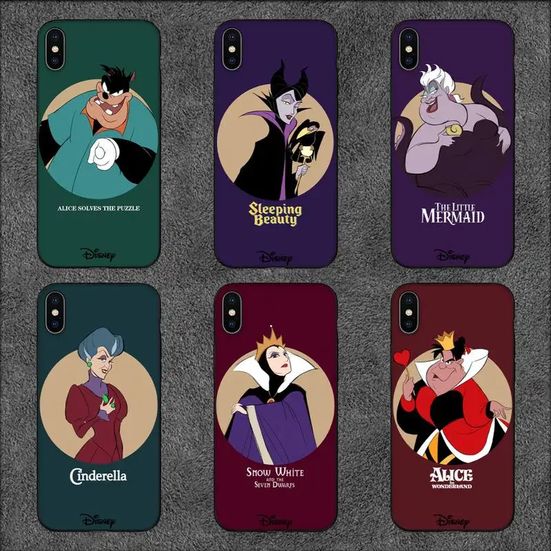 

Disney Villains Phone Case For iPhone 11 12 Mini 13 14 Pro XS Max X 8 7 6s Plus 5 SE XR Shell