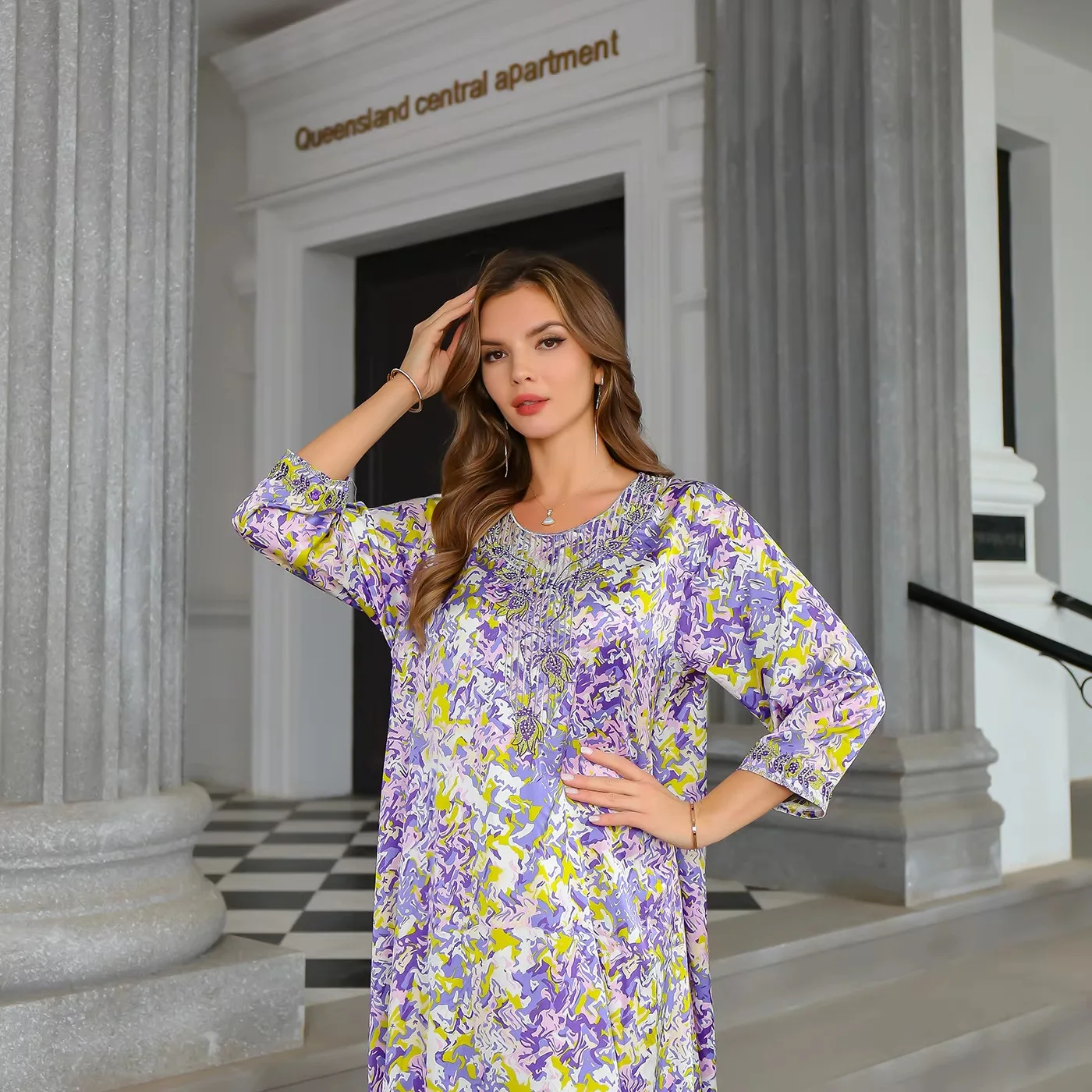 Женское платье макси Абая мусульман африканский кафтан длинные Salwar Kameez Tourengas