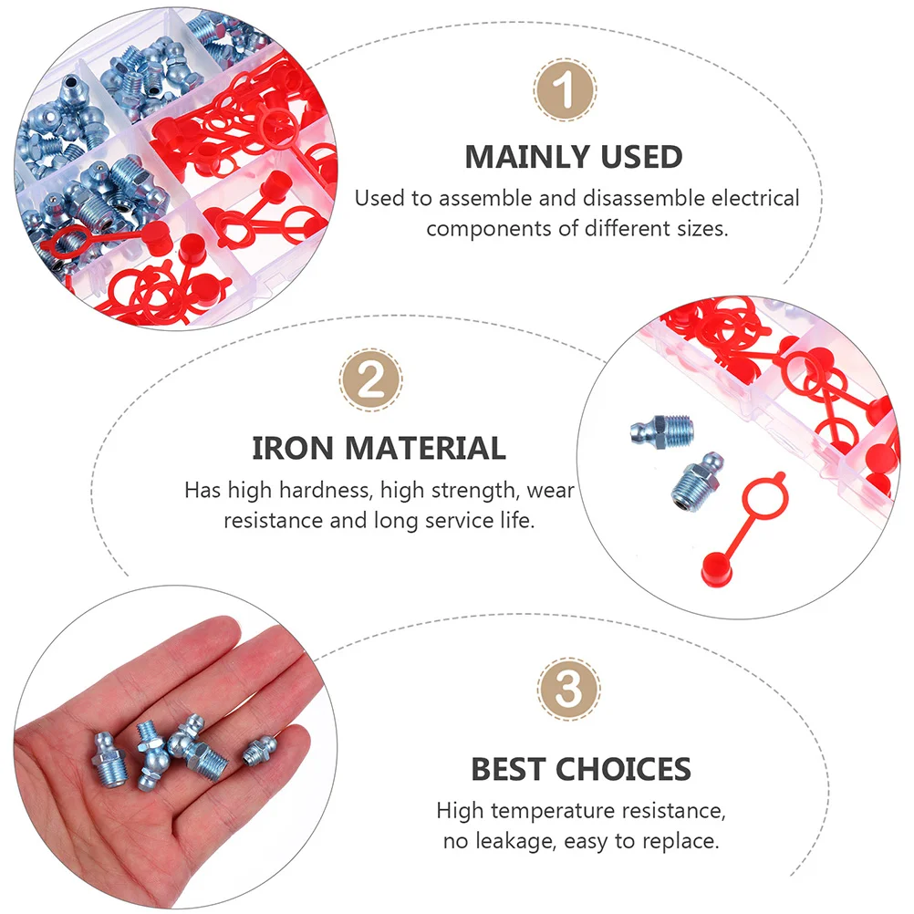 140 шт./компл. ниппель для смазки металлический фитинг топливная насадка