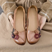 genuine leather loafers women flats oxford shoes slip on female loafers moccasins mother shoes woman casual shoe plus size 35 41