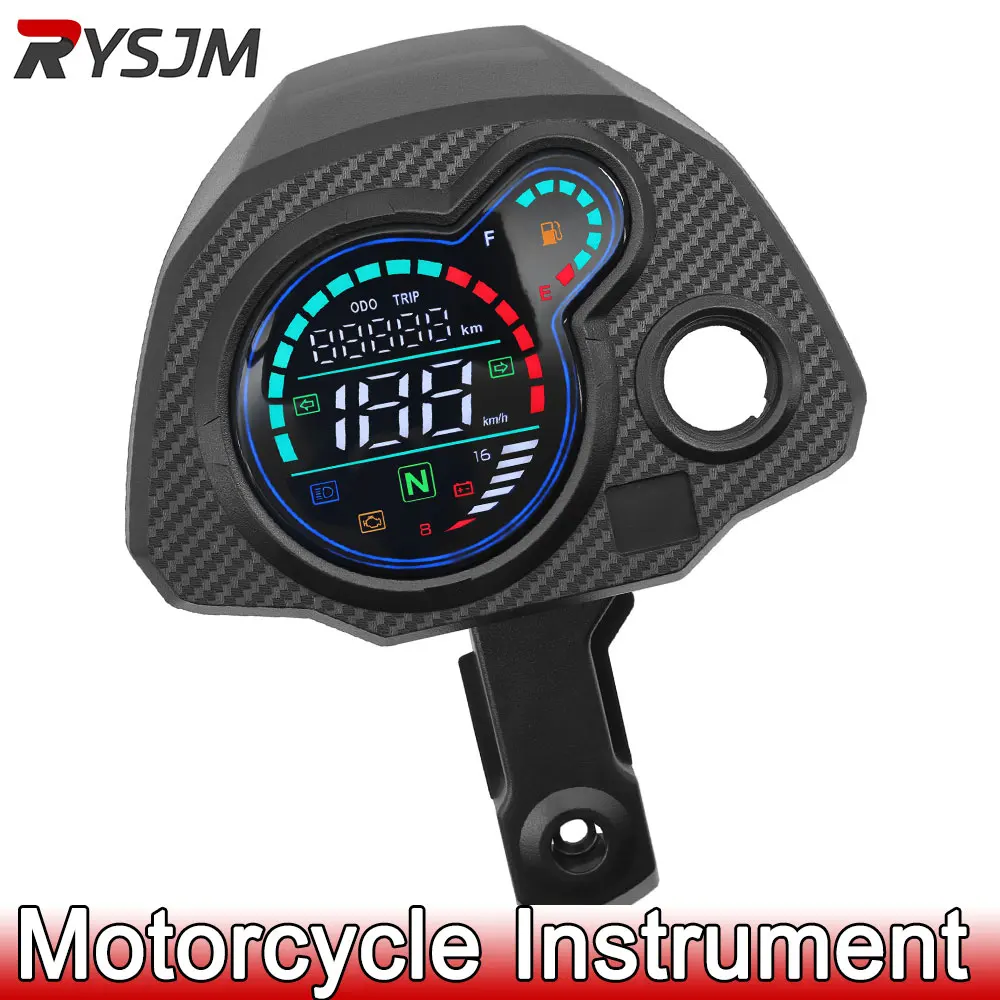 Цифровой измеритель мотоцикла тахометр цифровой спидометр TRIP ODO KMH ЖК-дисплей