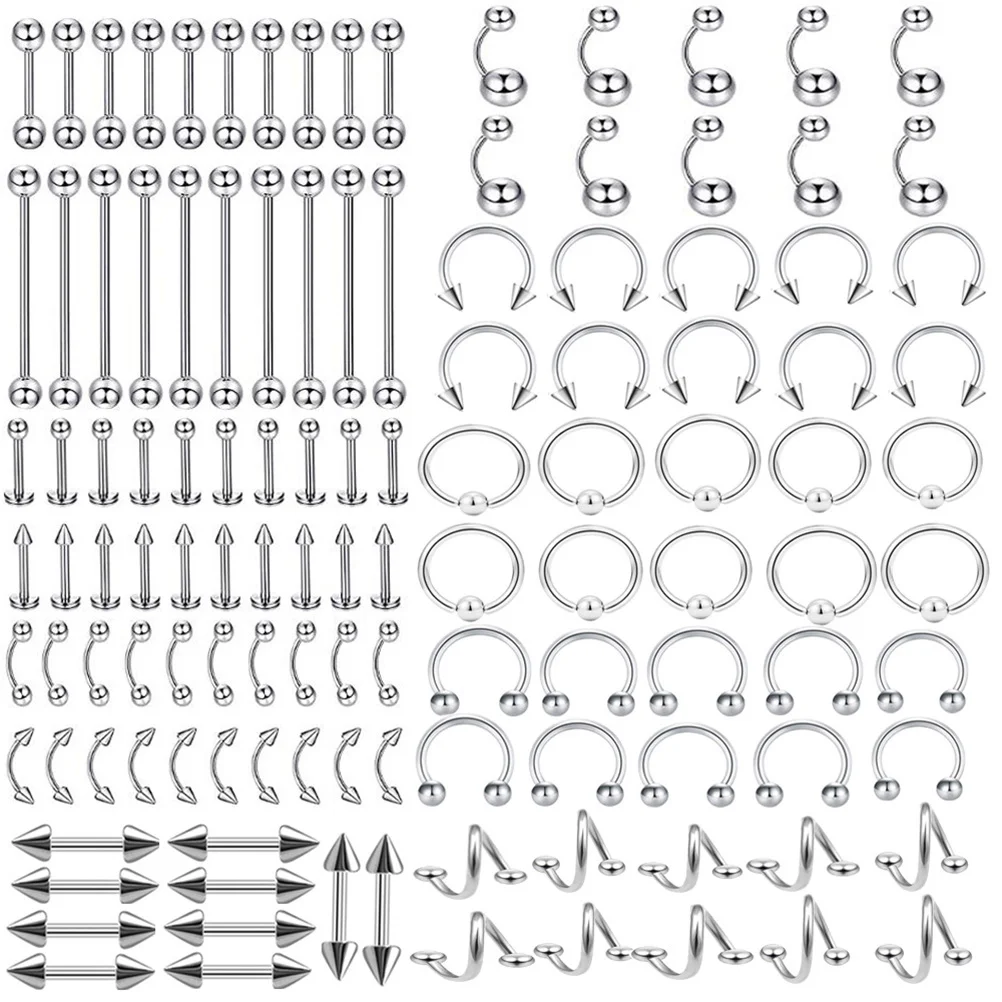 

Ring Body Belly Button Lip Labret Tongue Nose Stud Stainless Ornament