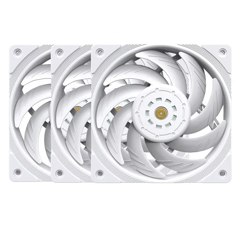 

High Performance 1000-2500RPM 4PIN PWM White 12cm Computer Case Cooling System Fan FDB Silent PC Gamer CPU Cooler 120mm Fans Kit