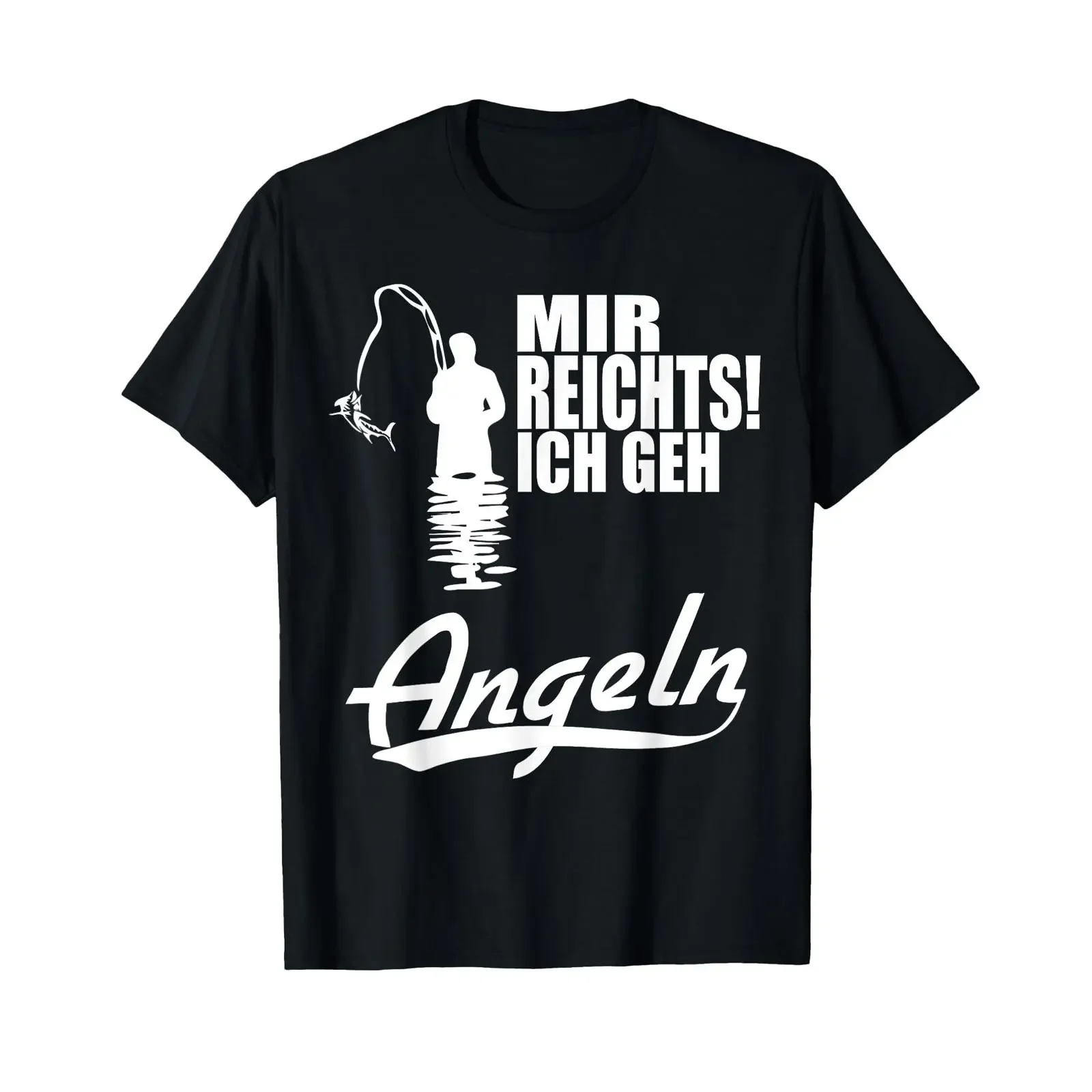 Фото Футболка Mir reichts ich geh Fishing Fish and Angler, винтажная, с эффектом потертости, модная, эластичная, в стиле стритвир, слегка мужская. №1