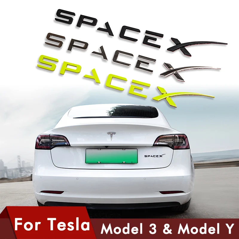

Для Tesla Model 3 Модель S модель X буквы эмблема значок Космос X автостайлинг логотип багажника стикер для загрузки для модели Y