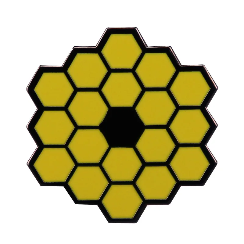 

James Webb Space Telescope Enamel Brooch Metal Honeycomb Appearance Badge Fashion Lapel Shirt Jeans Pin Jewelry Accessories Gift