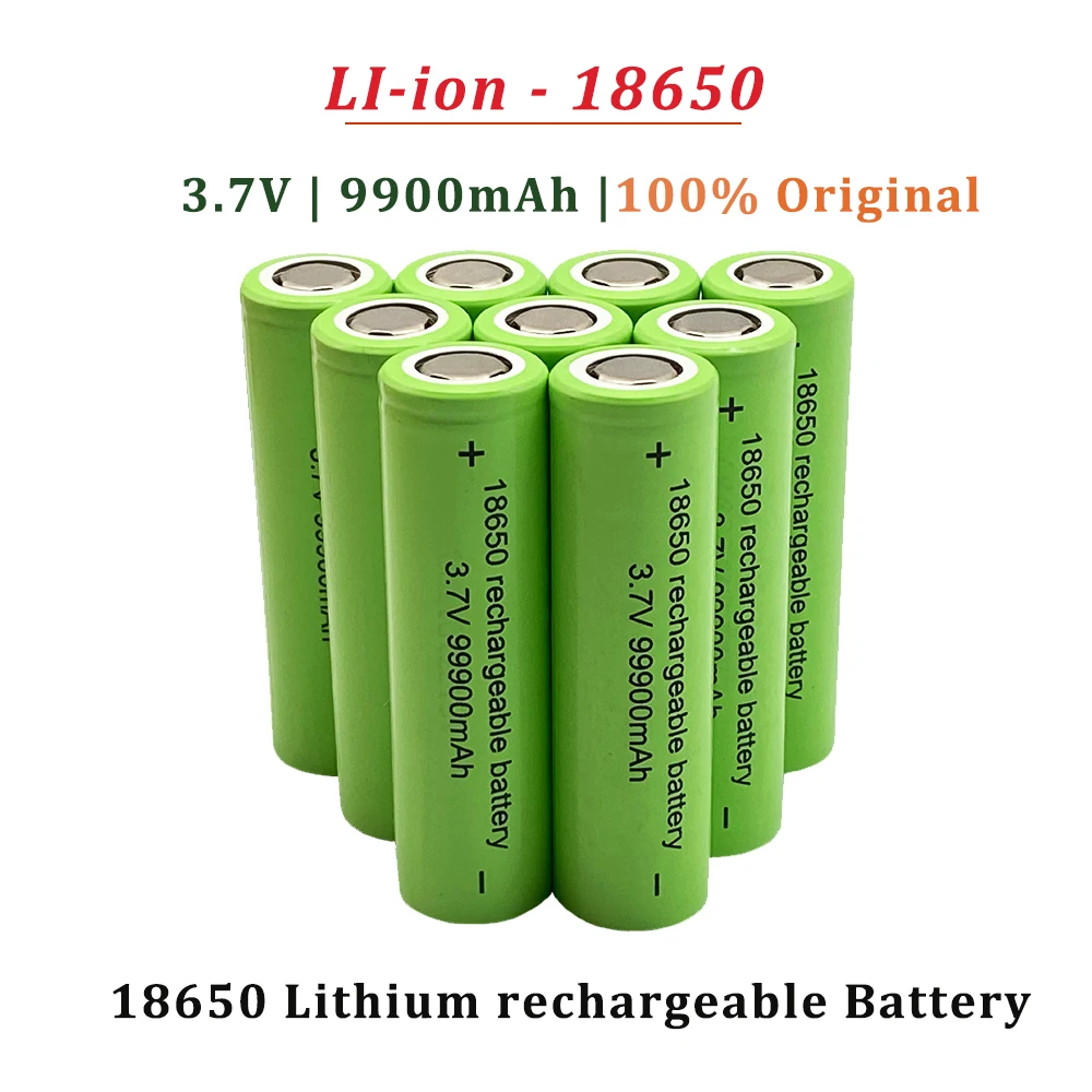 

3.7V 18650 Lithium Battery High capacity 99900mah Rechargeable Batteries For Flashlight Toy electrical Portable Bateria Parts