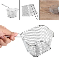 8pcs mini stainless steel chips deep fry baskets food presentation strainer potato cooking tool colander