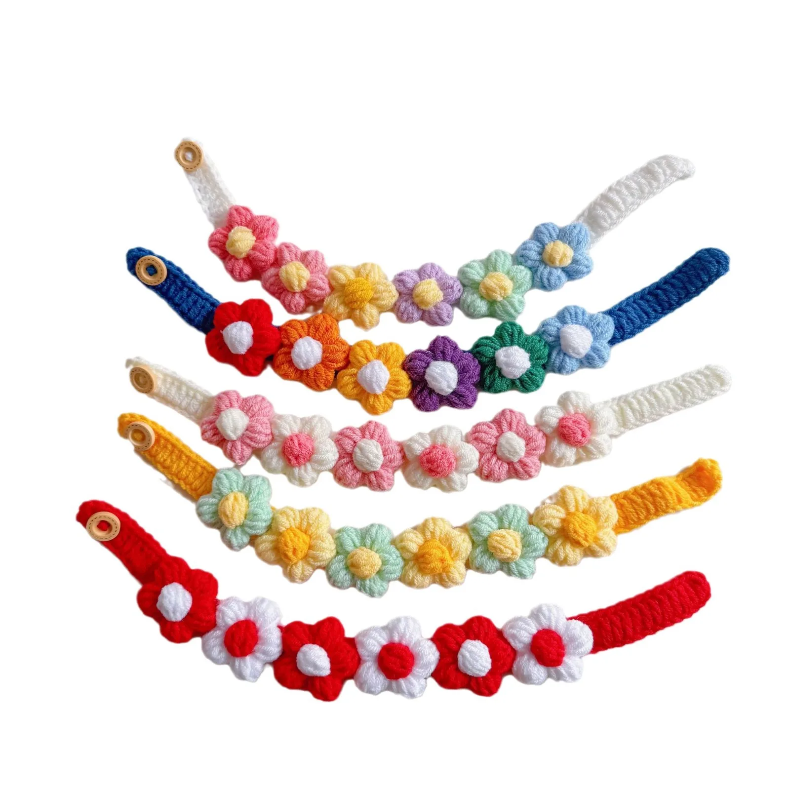 Ошейник для домашних животных вязания кошек Маленькая собака Короткий синий и