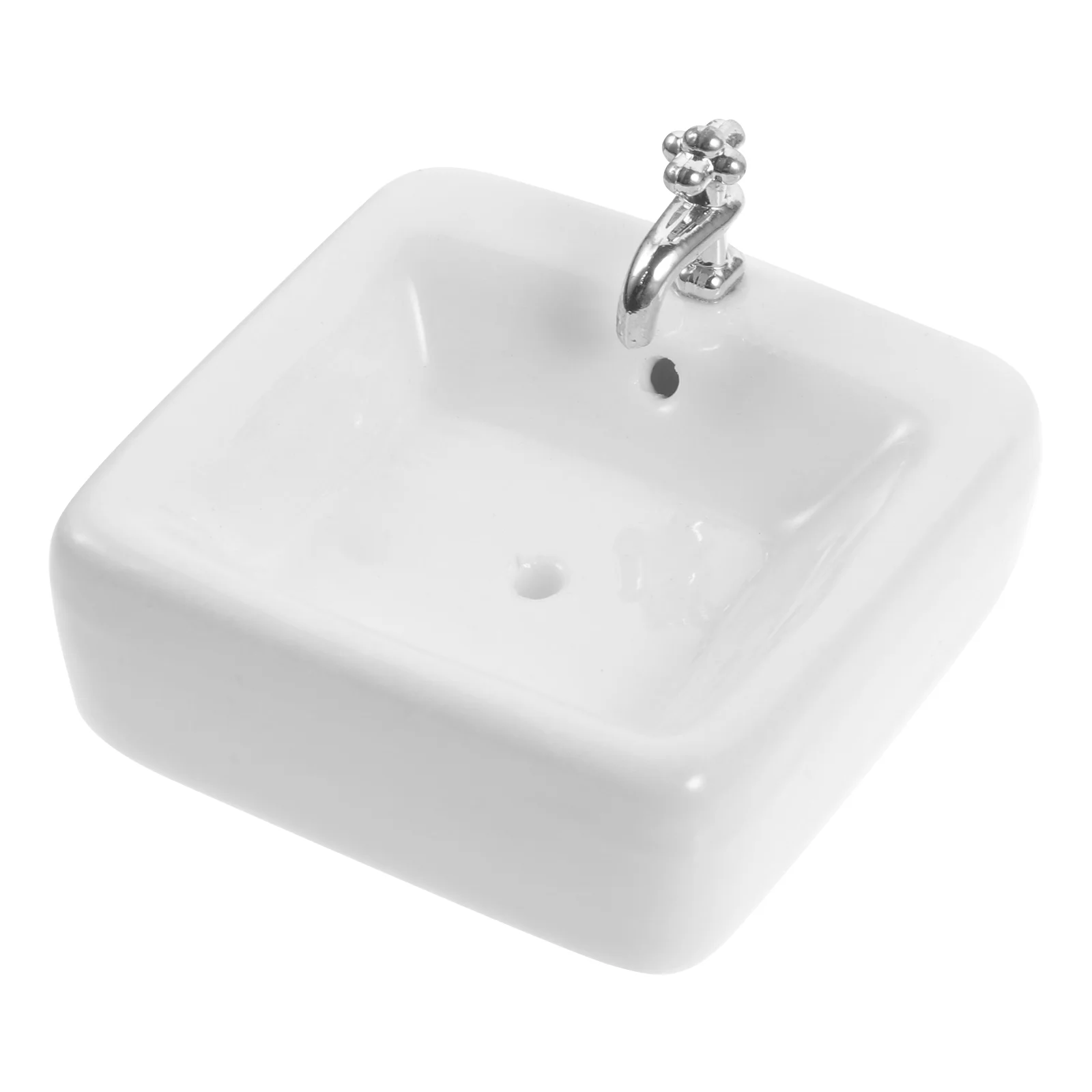 

House Bathroom Decorative Hand Washing Sink Miniature House Scene Prop