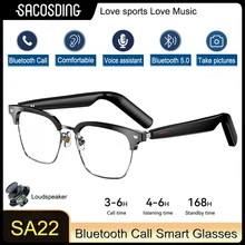 Camera Smart Glasses Bluetooth Call Voice Assistant Listen Music Glasses Smart Sports Polarized Sunglasses Anti-Blue Eyeglasses 