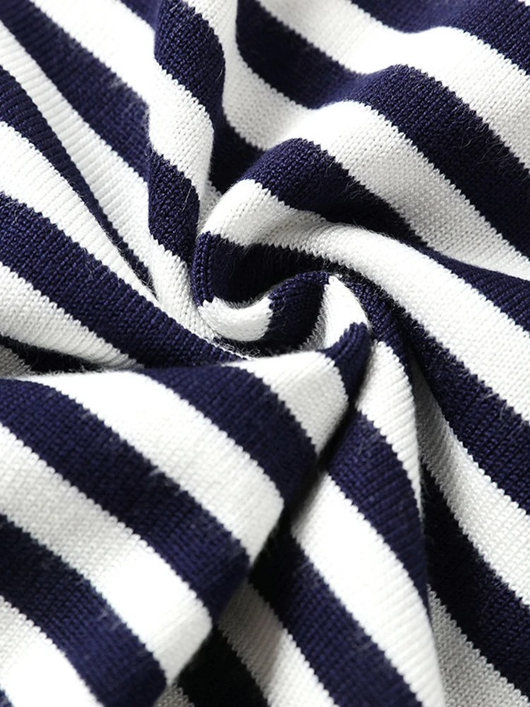 Пуловер женский в полоску с длинным рукавом Осень-зима