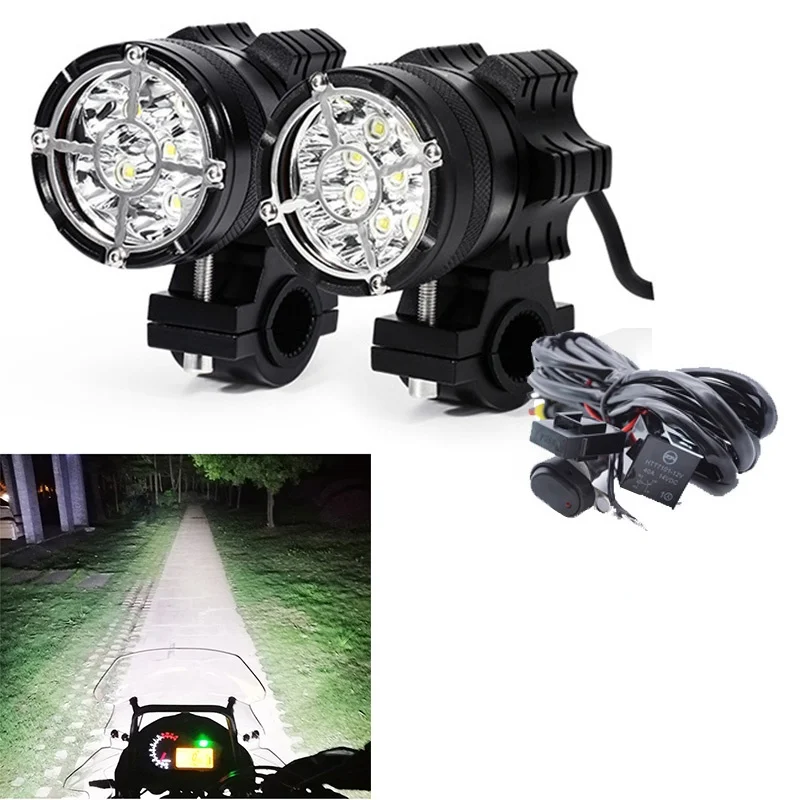 

Led Moto Rcycle Headlamp 6/9 Motorcycle Beads Led Lamps for Bmw R1200gs F800 F700gs Front Supports Moto Rbike Fog Passing Light